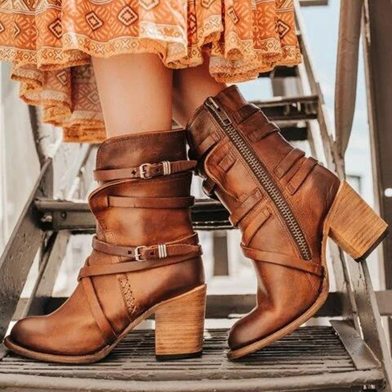 W&W Mode - Damen Lederstiefel