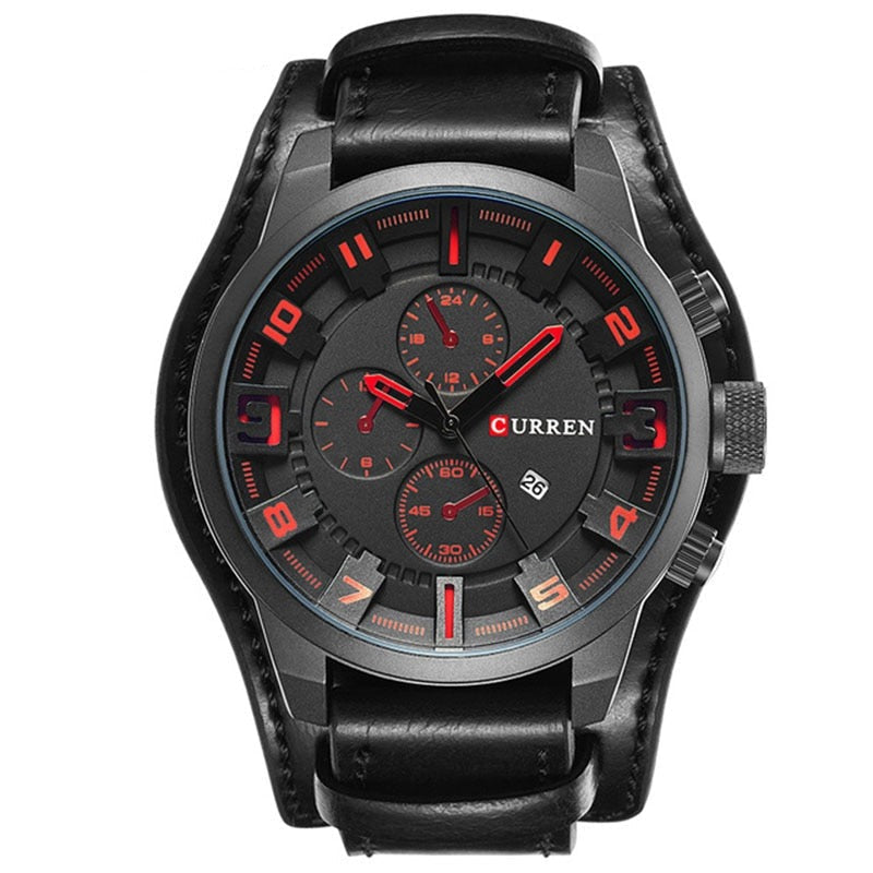 W&W Mode | Luxe Navigator Uhr Lederband