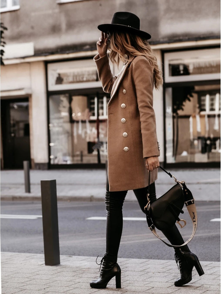 W&W Mode Solide Farbe Mantel Jacke