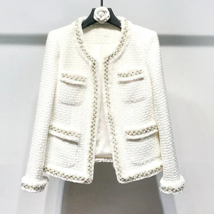 W&W Mode | Weiße Tweedjacke Für Damen