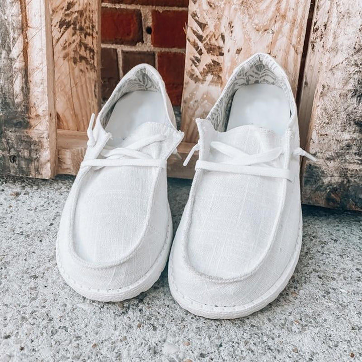 W&W Mode | Canvas Schnürschuhe für Damen