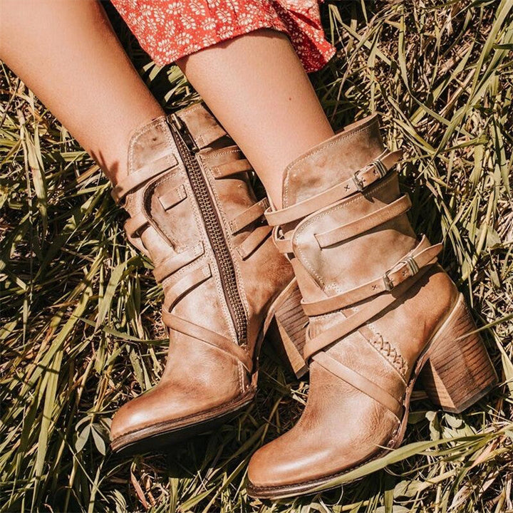 W&W Mode - Winter Damen Lederstiefel
