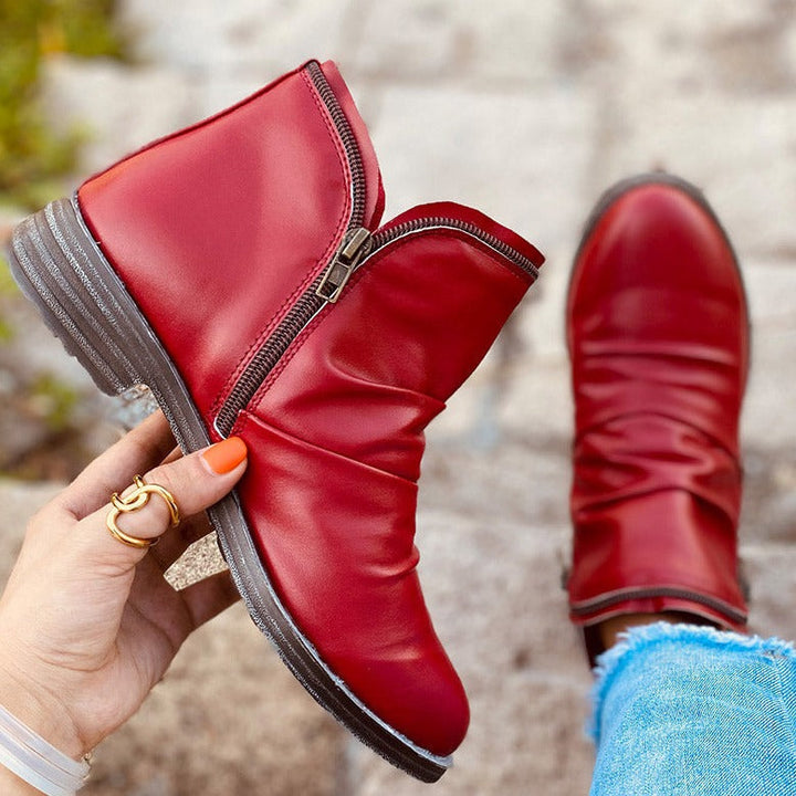W&W Mode - Damen Reißverschluss Stiefeletten