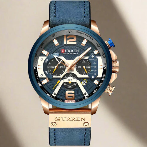 W&W Mode | Luxus Militär Leder Uhr Für Herren