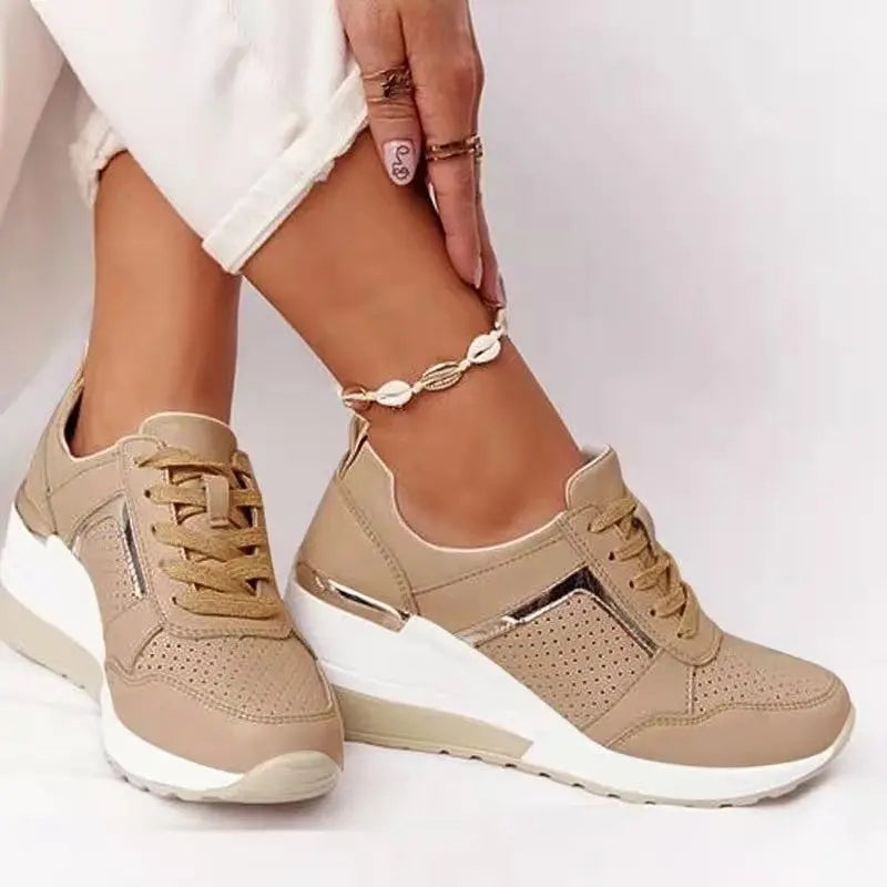 W&W Mode | Plattform Sneaker Damen - leichte Freizeitschuhe