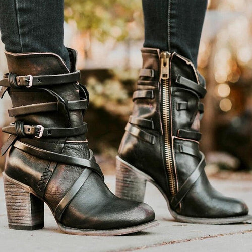 W&W Mode - Winter Damen Lederstiefel