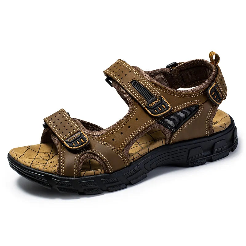 W&W Mode | Doppelte Riemen Ledersandalen Für Herren