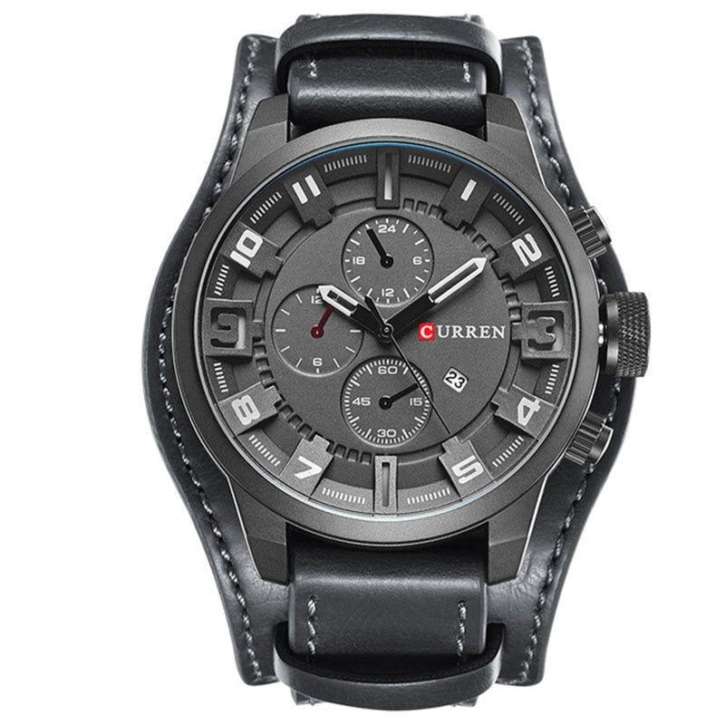 W&W Mode | Luxe Navigator Uhr Lederband