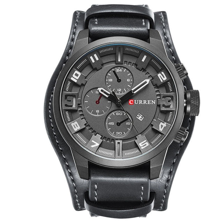 W&W Mode | Luxe Navigator Uhr Lederband