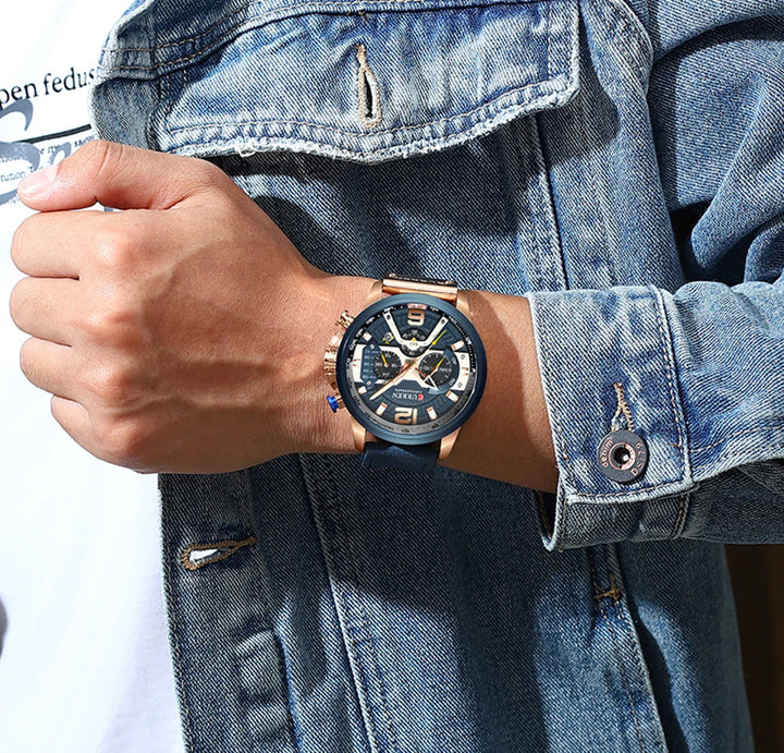 W&W Mode | Luxus Militär Leder Uhr Für Herren