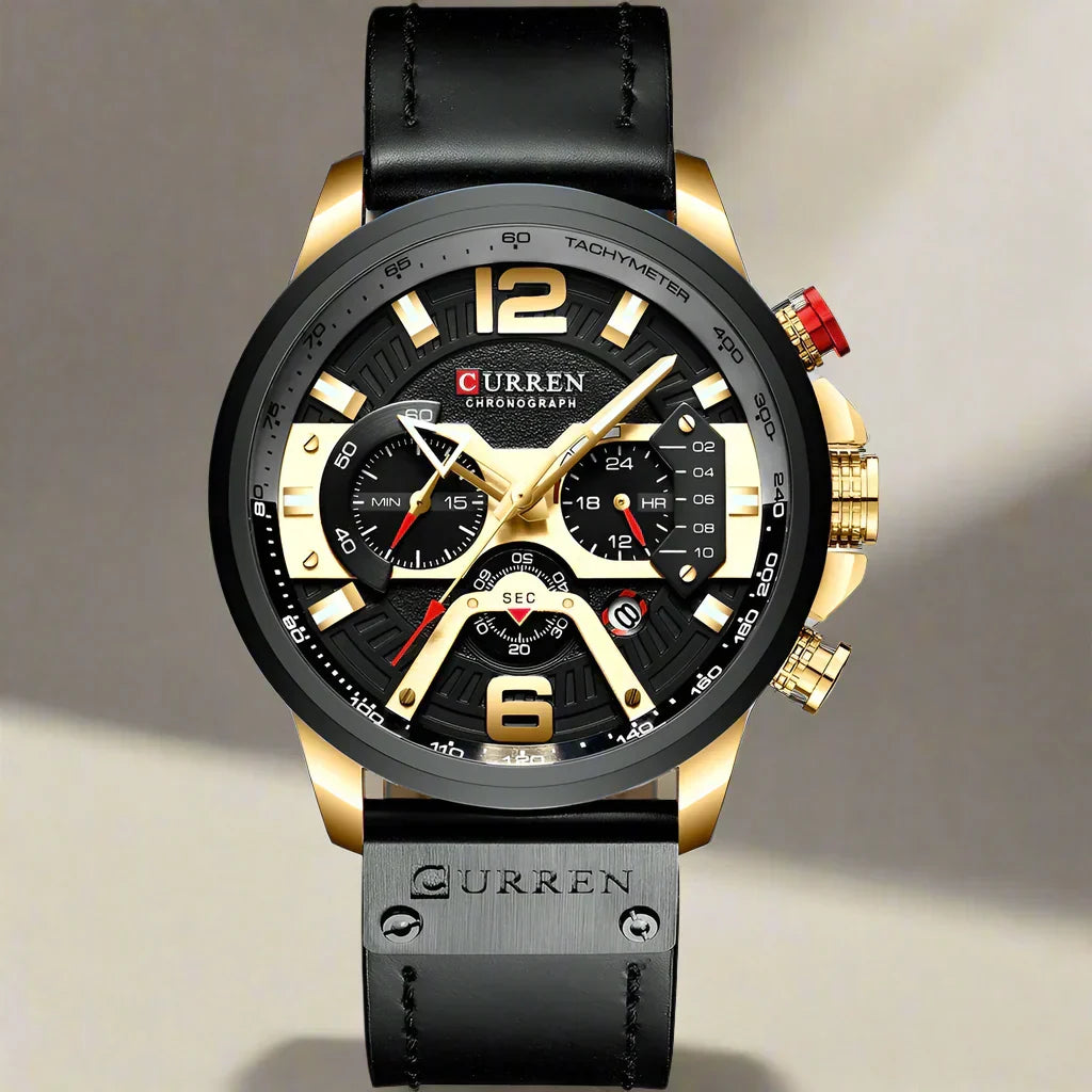 W&W Mode | Luxus Militär Leder Uhr Für Herren