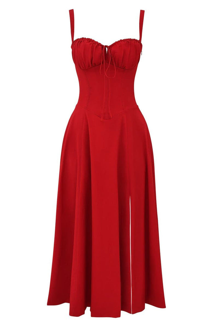 Geblümtes Bustierkleid mit taillenbetontem Schnitt