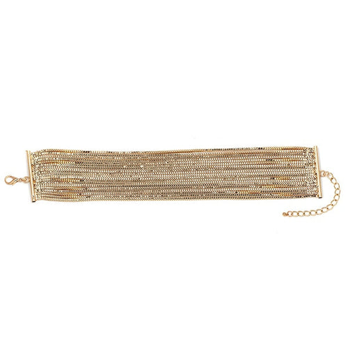 Halskette im Choker-Stil aus Zinklegierung mit geometrischem Design