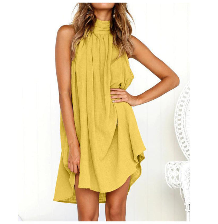 W&W Mode | Halterneck Kleid mit High Low Saum