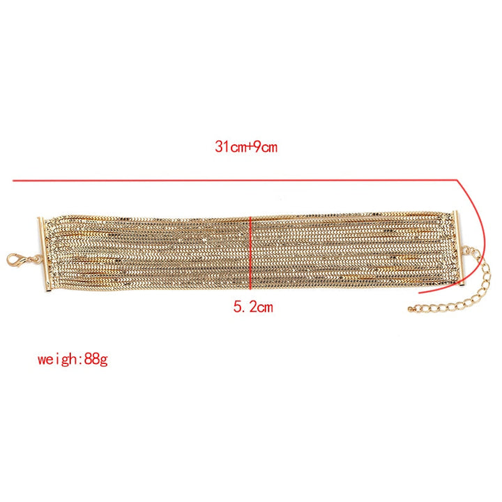 Halskette im Choker-Stil aus Zinklegierung mit geometrischem Design