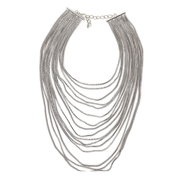Halskette im Choker-Stil aus Zinklegierung mit geometrischem Design