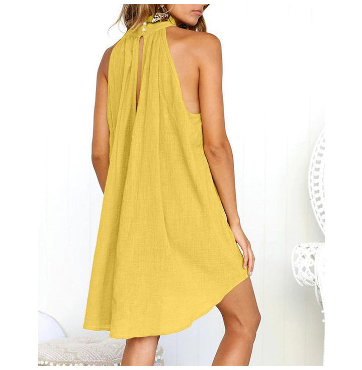 W&W Mode | Halterneck Kleid mit High Low Saum