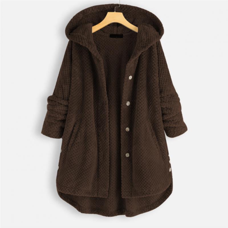 W&W Mode | Stylische, Superweiche Fleece-Kapuzenjacke