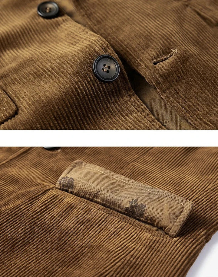W&W Mode | Cord Blazer Für Herren Klassische Eleganz in Braun