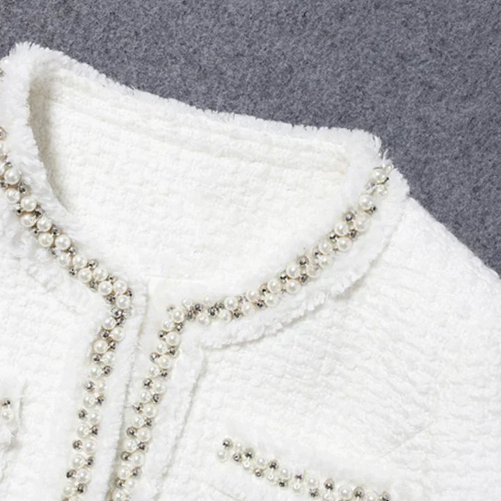 W&W Mode | Weiße Tweedjacke Für Damen