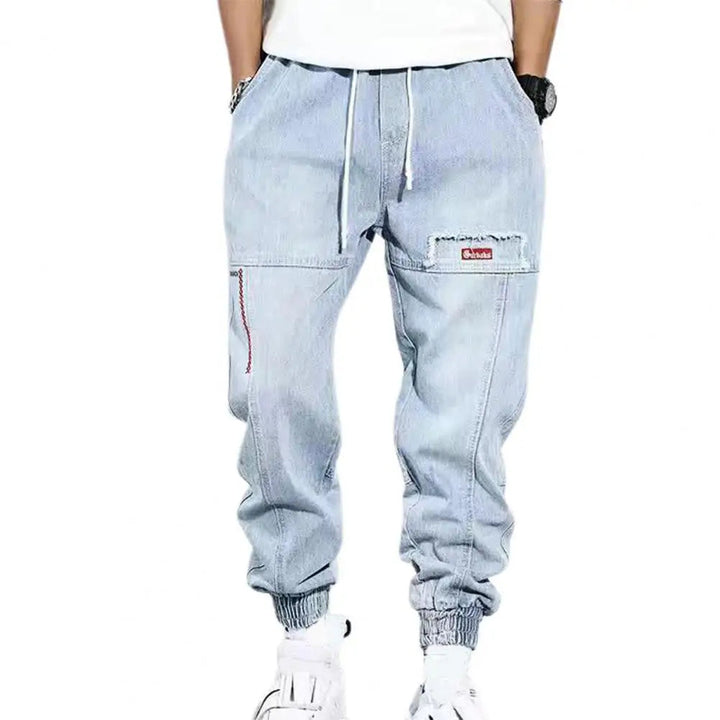 W&W Mode | Lässige Denim Joggerhose Für Männer
