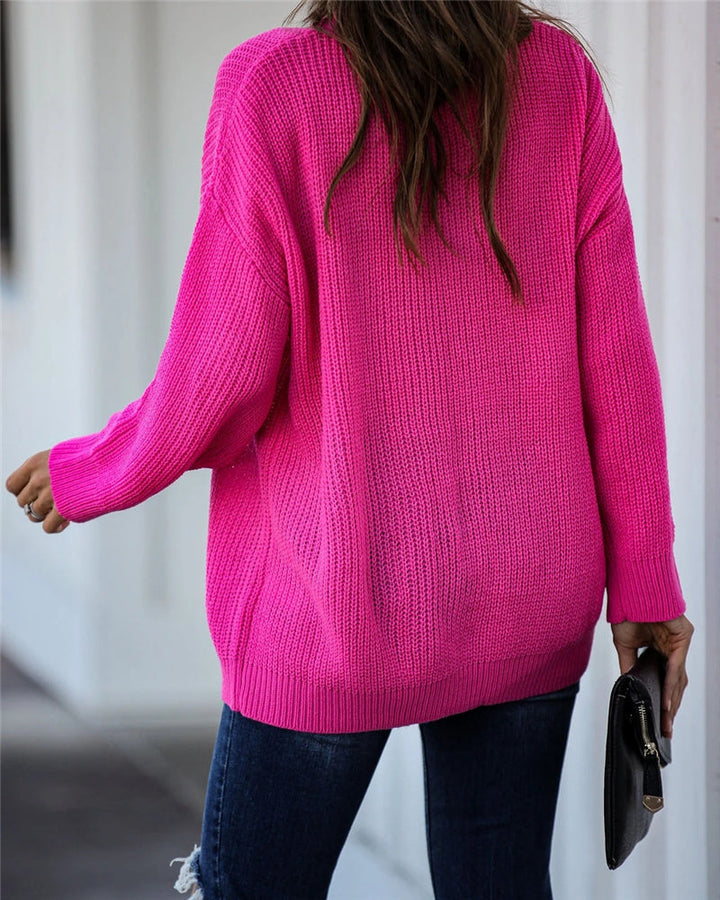W&W Mode Chic V Neck lässiger Oversize Pullover
