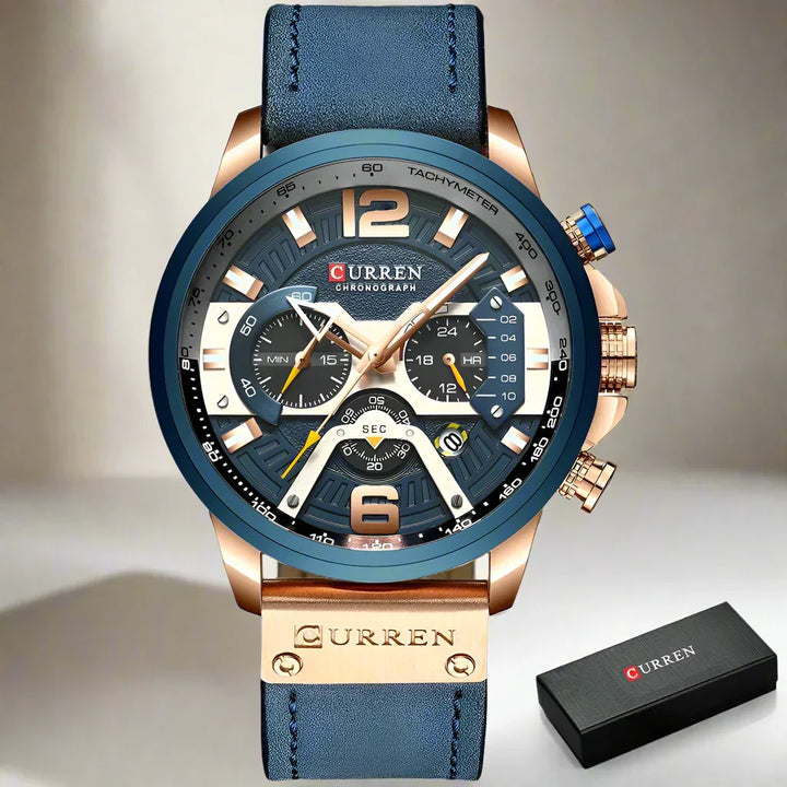 W&W Mode | Luxus Militär Leder Uhr Für Herren