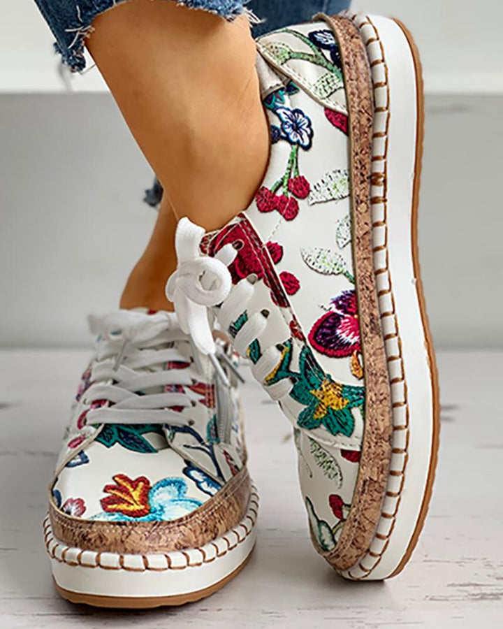 W&W Mode | Orthopädische Sportschuhe mit Blumenmuster