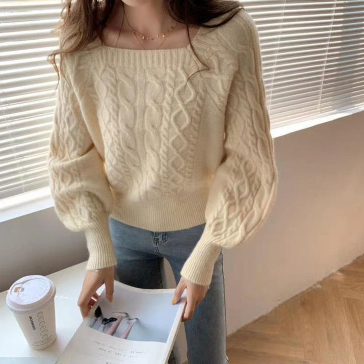 W&W Mode - Pullover mit quadratischem Kragen