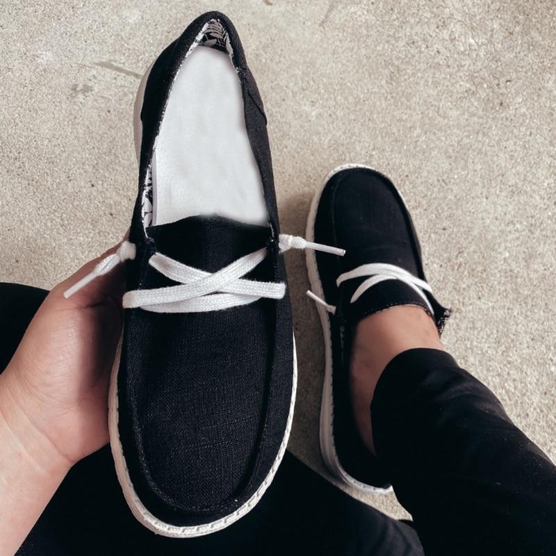 W&W Mode | Canvas Schnürschuhe für Damen