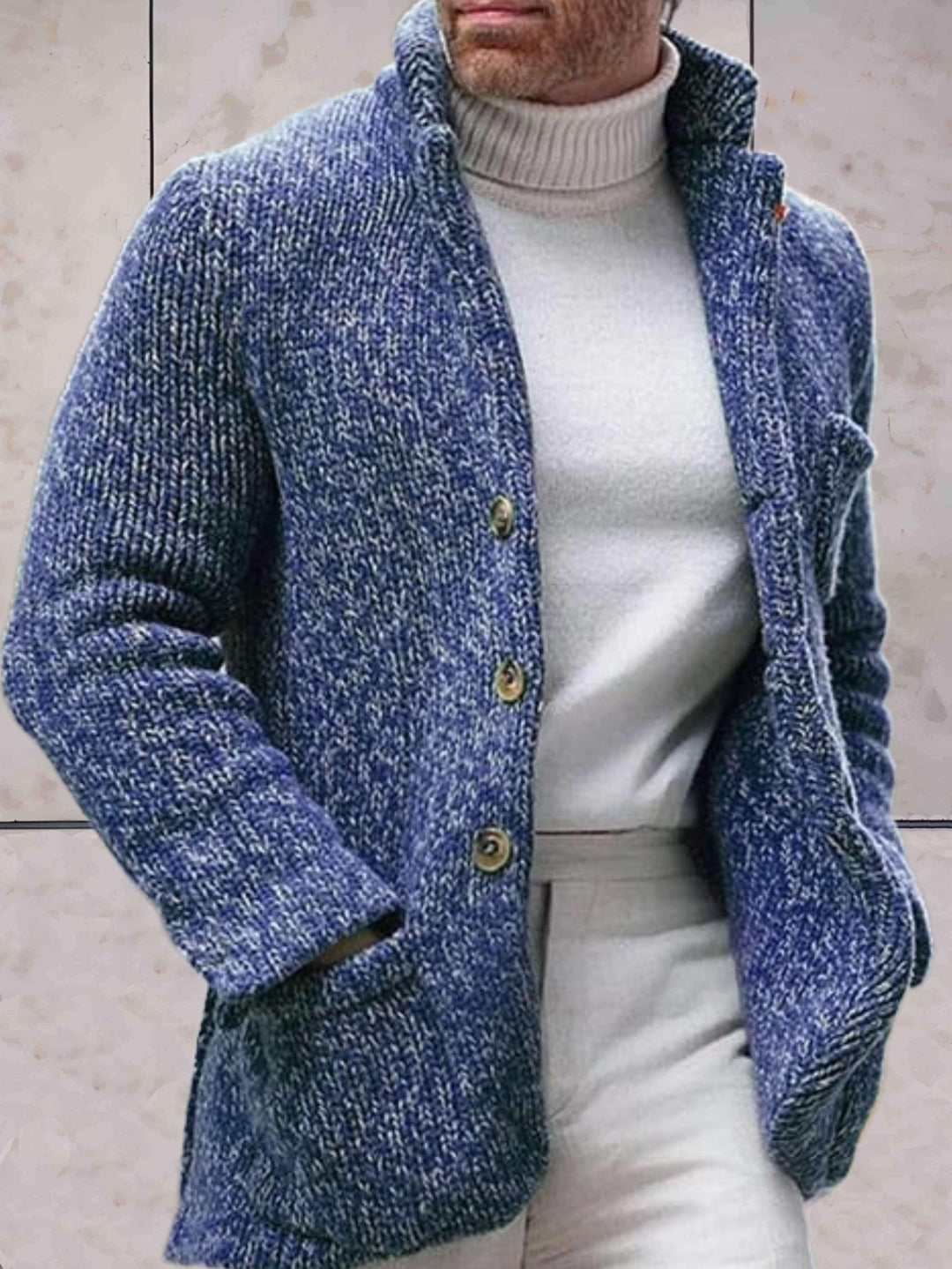 W&W Mode - Lässige Strickjacke mit hohem Ausschnitt