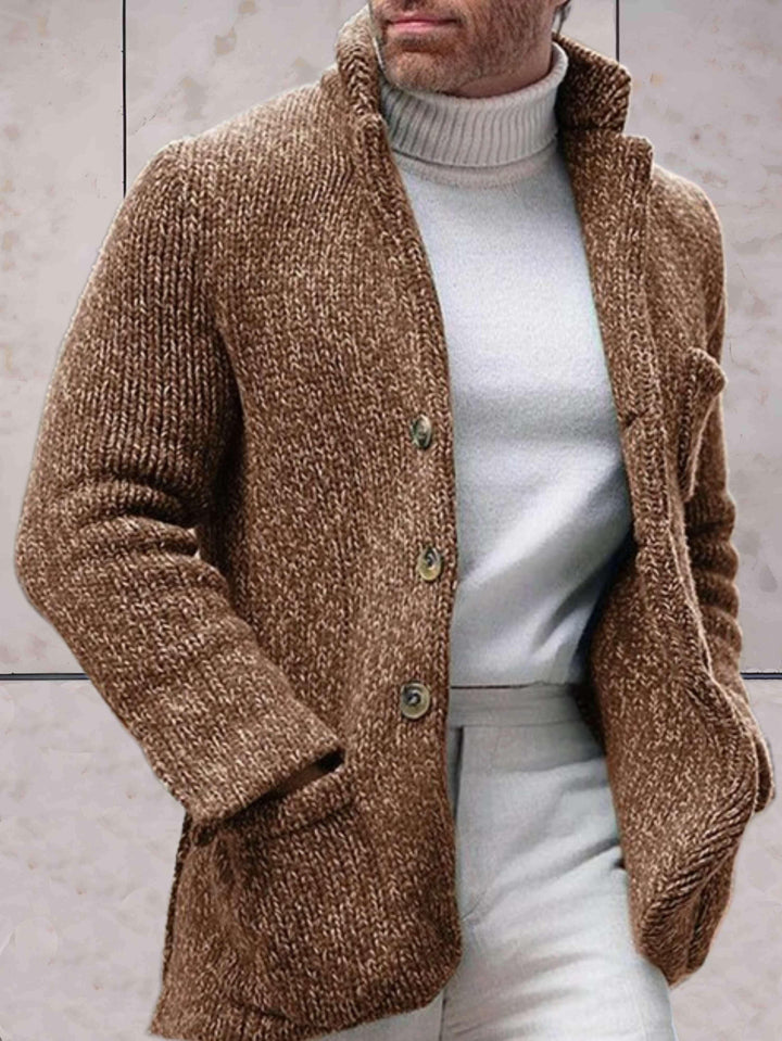 W&W Mode - Lässige Strickjacke mit hohem Ausschnitt