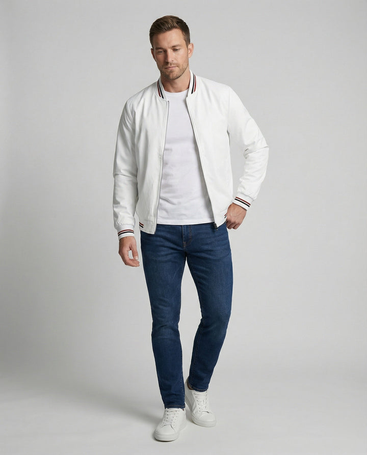 Herren Lässige Übergangsjacke mit Wasserabweisender Oberfläche & Stehkragen W&W Mode
