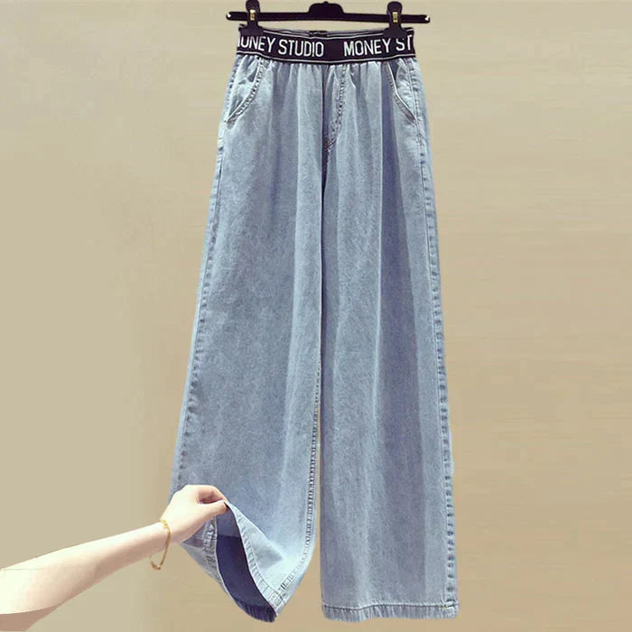 Damen Denim-Set aus Jeansoberteil und passendem Unterteil