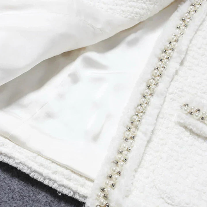 W&W Mode | Weiße Tweedjacke Für Damen
