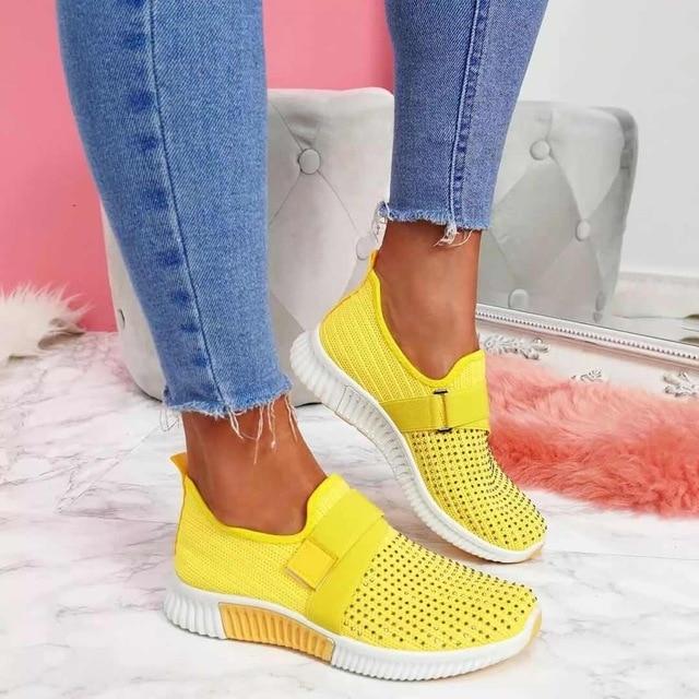 W&W Mode | Slip on Damen Sneaker Mit Klettverschluss