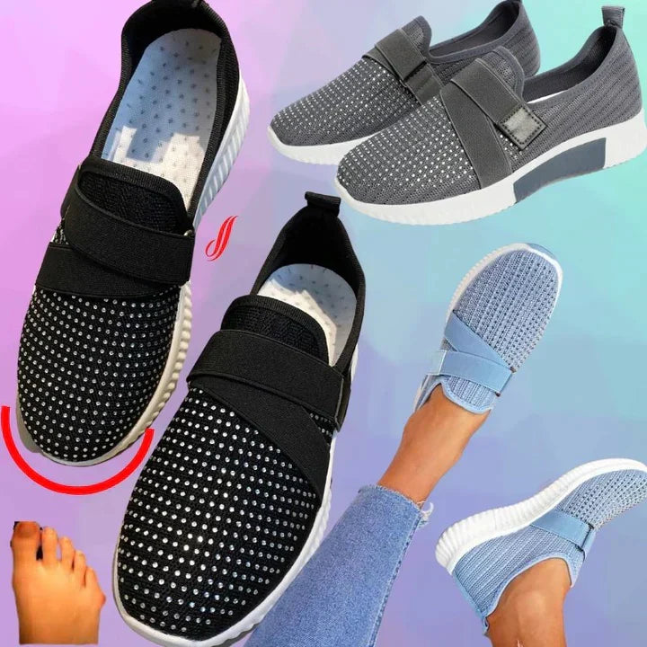 W&W Mode | Slip on Damen Sneaker Mit Klettverschluss