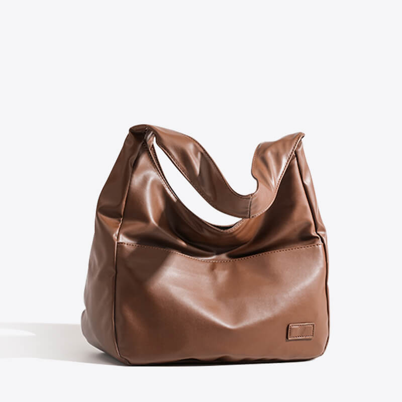 Hobo-Umhängetasche aus Kunstleder Kuriertasche