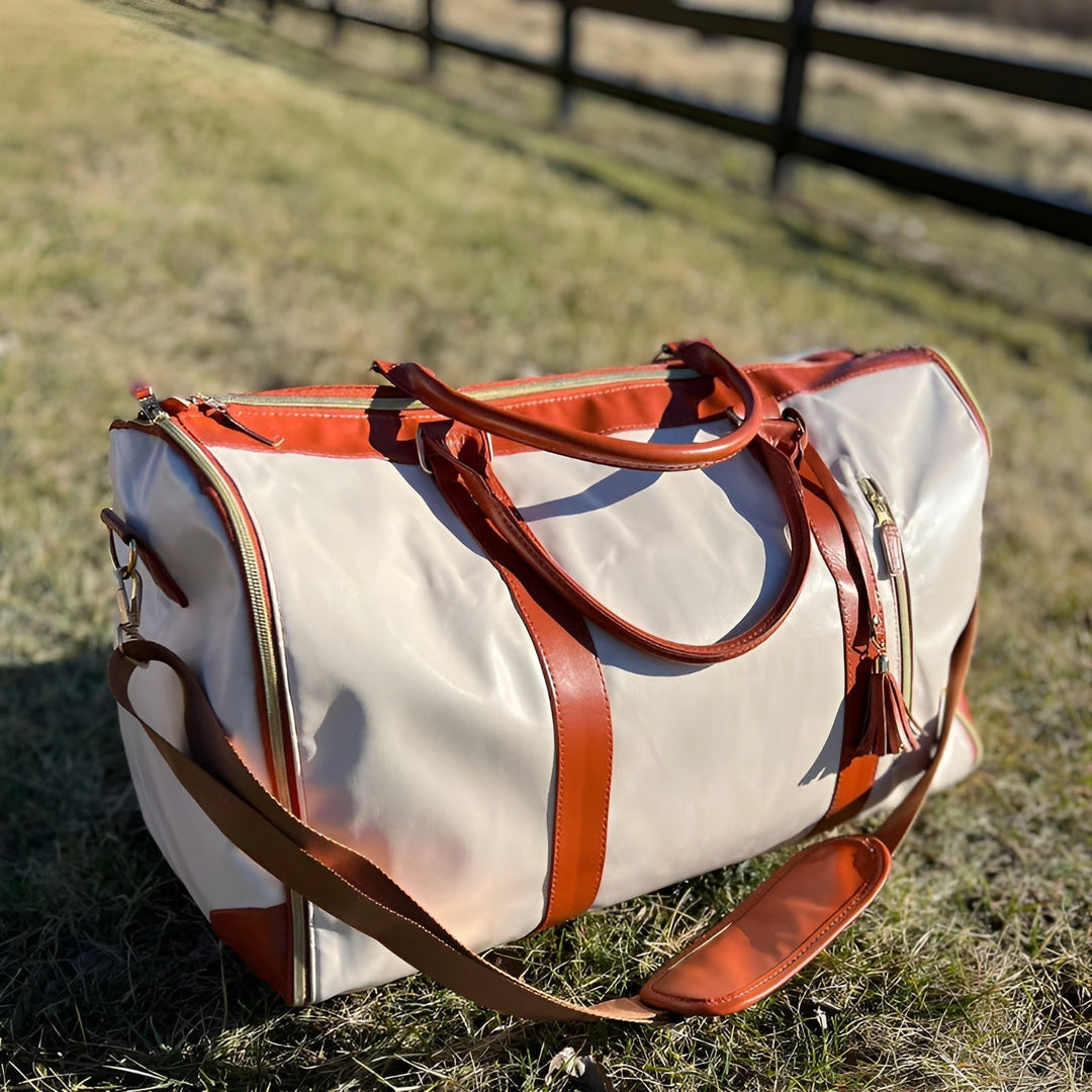 W&W Mode - Eleganter Kleiderorganizer Umhängetasche aus Vegan Leder