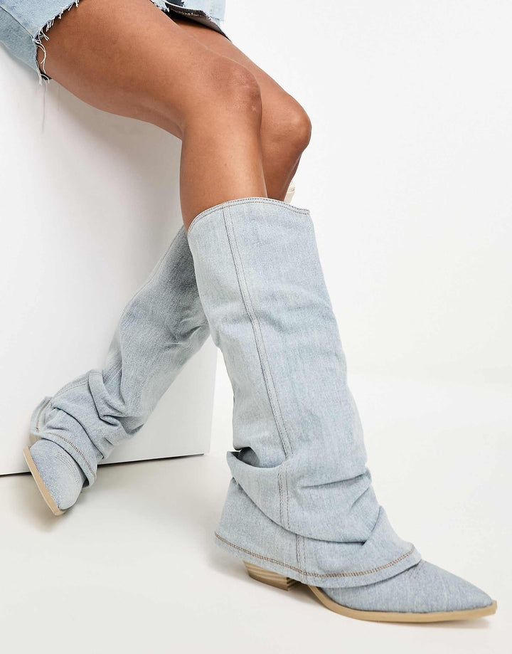 W&W Mode | Denim-Modestiefel Für Frauen