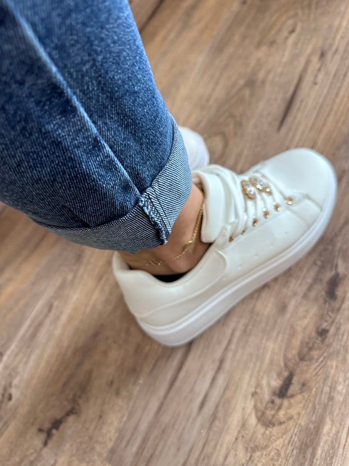 W&W Mode Jeans mit elastischem Bund dunkelblau