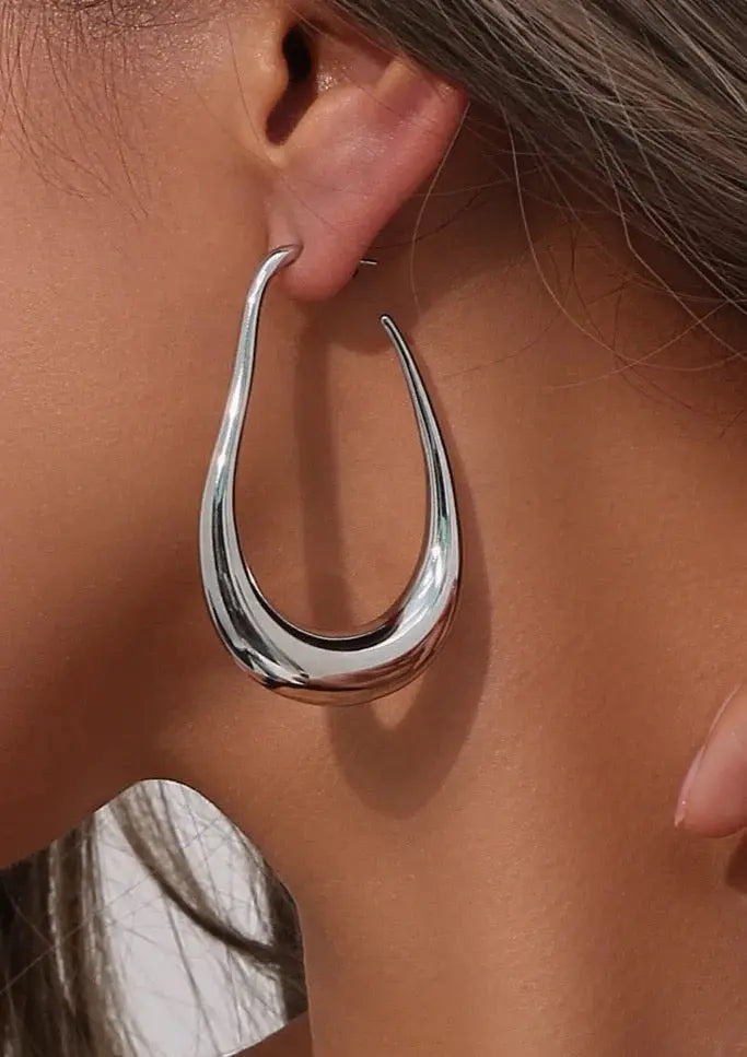 W&W Mode | Minimalistische Insel Ohrringe in Silber