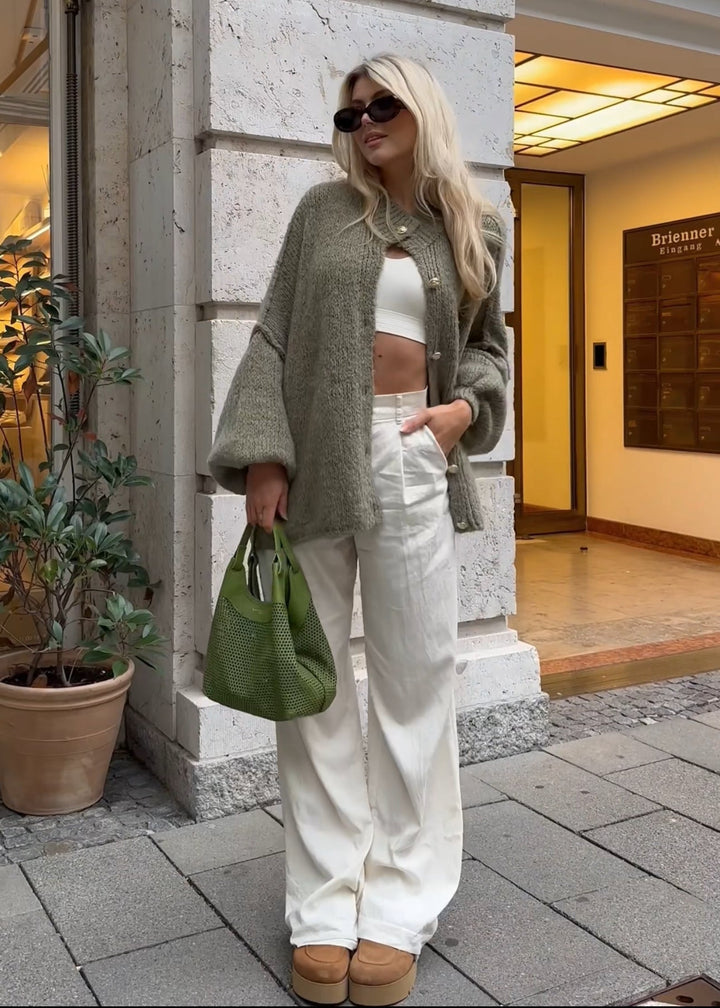 W&W Mode | Übergroßer Strickjacke Für Damen
