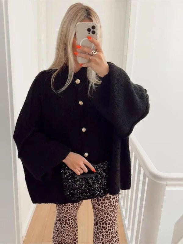 W&W Mode | Übergroßer Strickjacke Für Damen