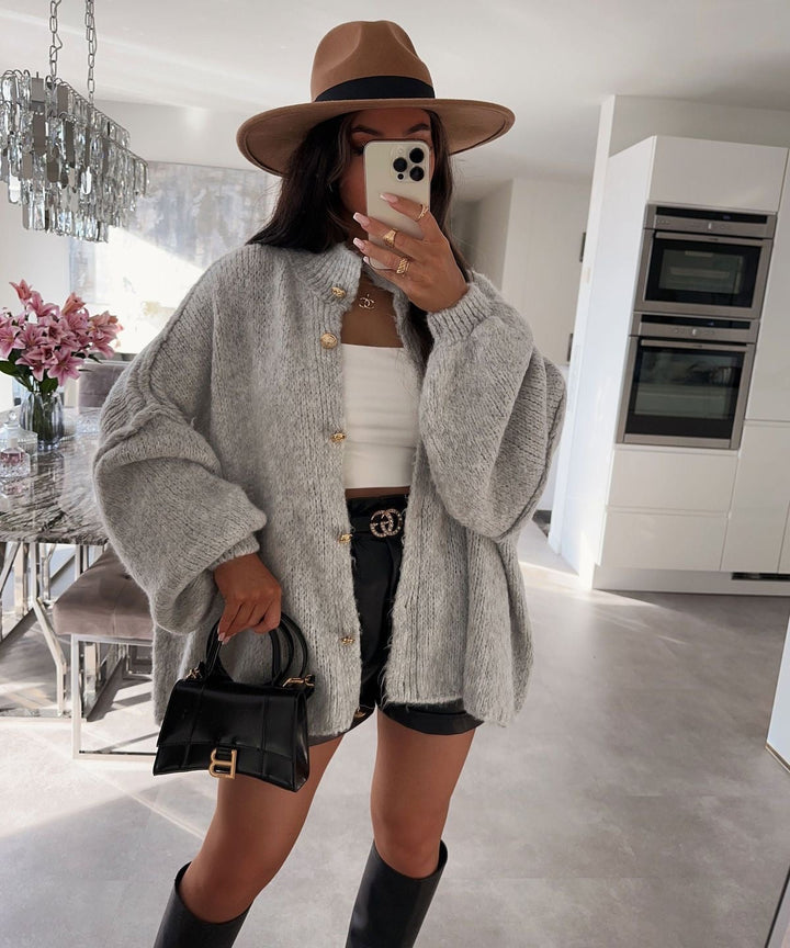 W&W Mode | Übergroßer Strickjacke Für Damen