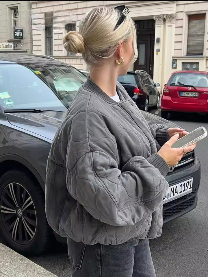 W&W Mode | Gesteppte, Übergroße Bomberjacke