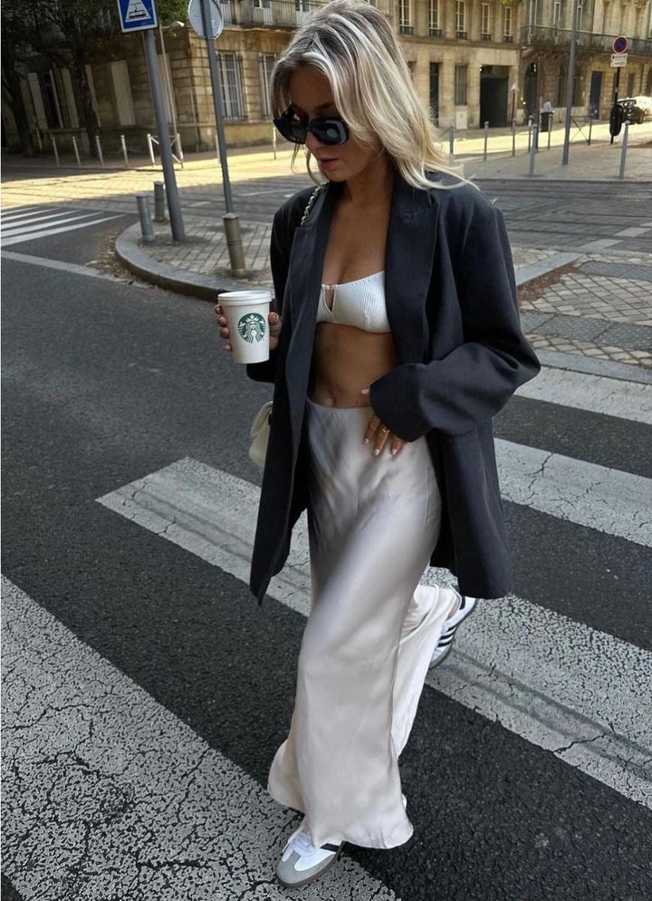 W&W Mode | Satin Maxirock Für Damen