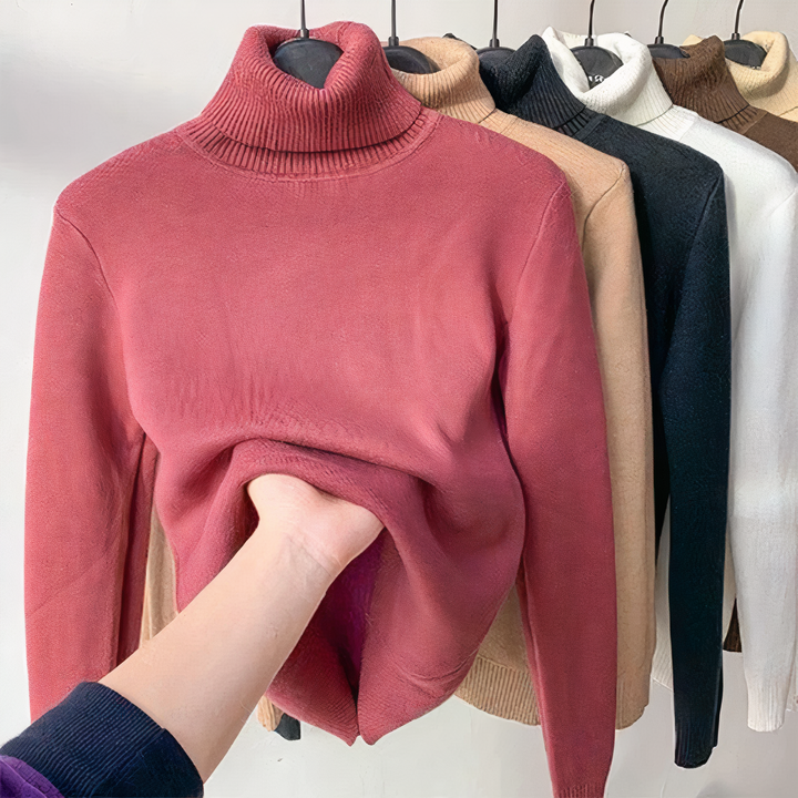 W&W Mode - Rollkragenpullover mit Samtfutter