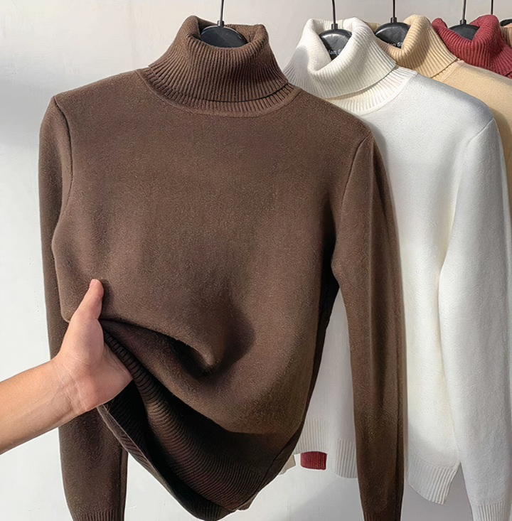 W&W Mode - Rollkragenpullover mit Samtfutter