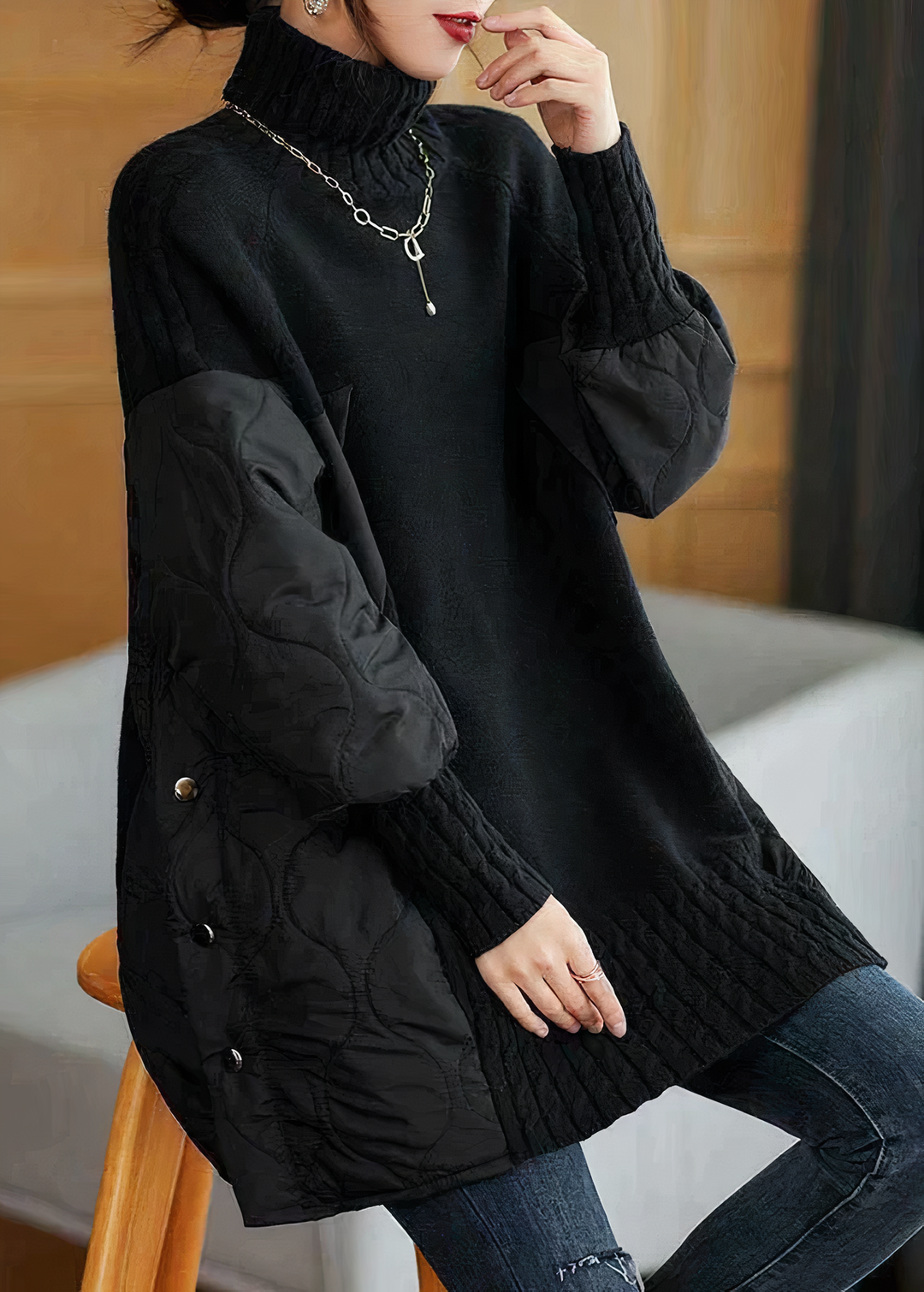 W&W Mode - Ästhetisch Gestrickter Pullover